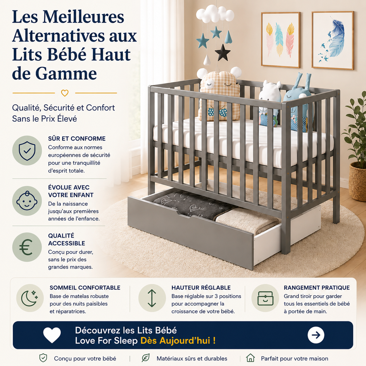 Les Meilleures Alternatives aux Lits Bébé Haut de Gamme