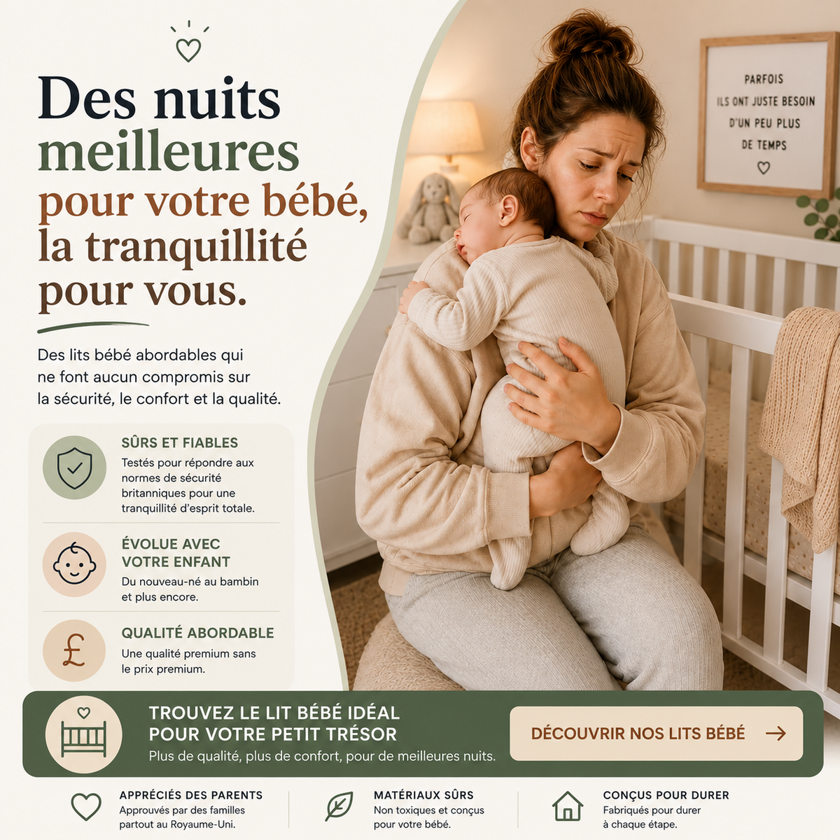 Bébé refuse de dormir dans son lit ? Voici pourquoi… et ce qui peut vraiment aider