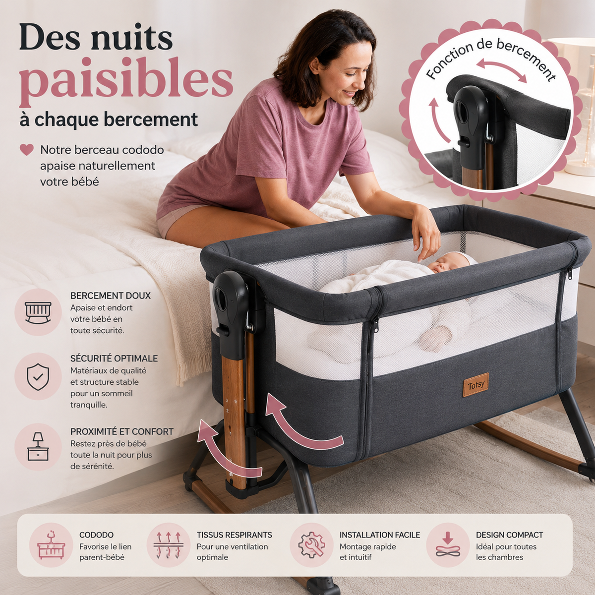Les berceaux cododo conçus pour les parents d'aujourd'hui