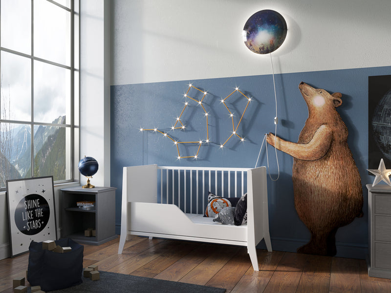 MERCURY Lit Bébé Évolutif 120 x 60 cm – Bois Massif & Sommier Réglable