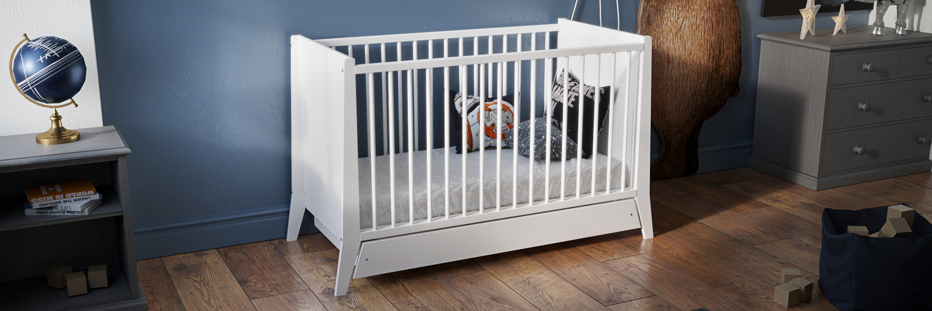 Mercury cot bed with drawer 120 x 60cm