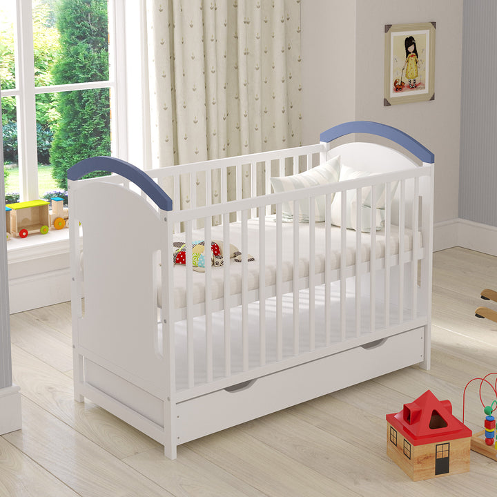 Lit bébé Love For Sleep Bleu Lit bébé AMIE 120x60cm avec tiroir
