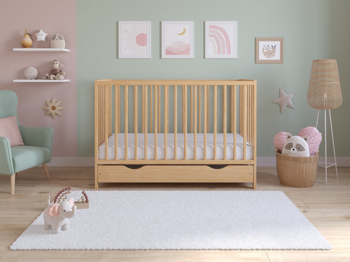 Love For Sleep baby Cot Bed ASHER Cot Bed 120x60cm with Drawer