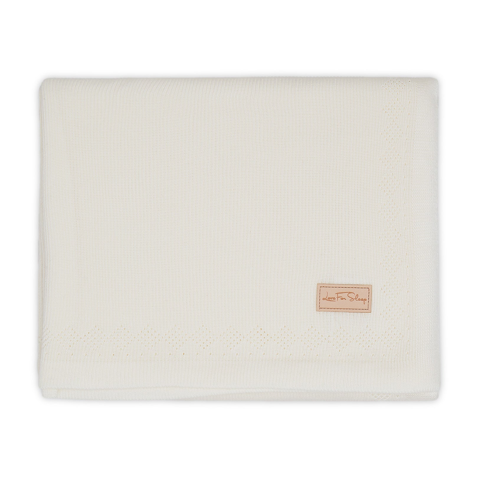 Love For Sleep baby Couverture pour bébé en bambou crème – Couverture tricotée ultra douce pour nouveau-né