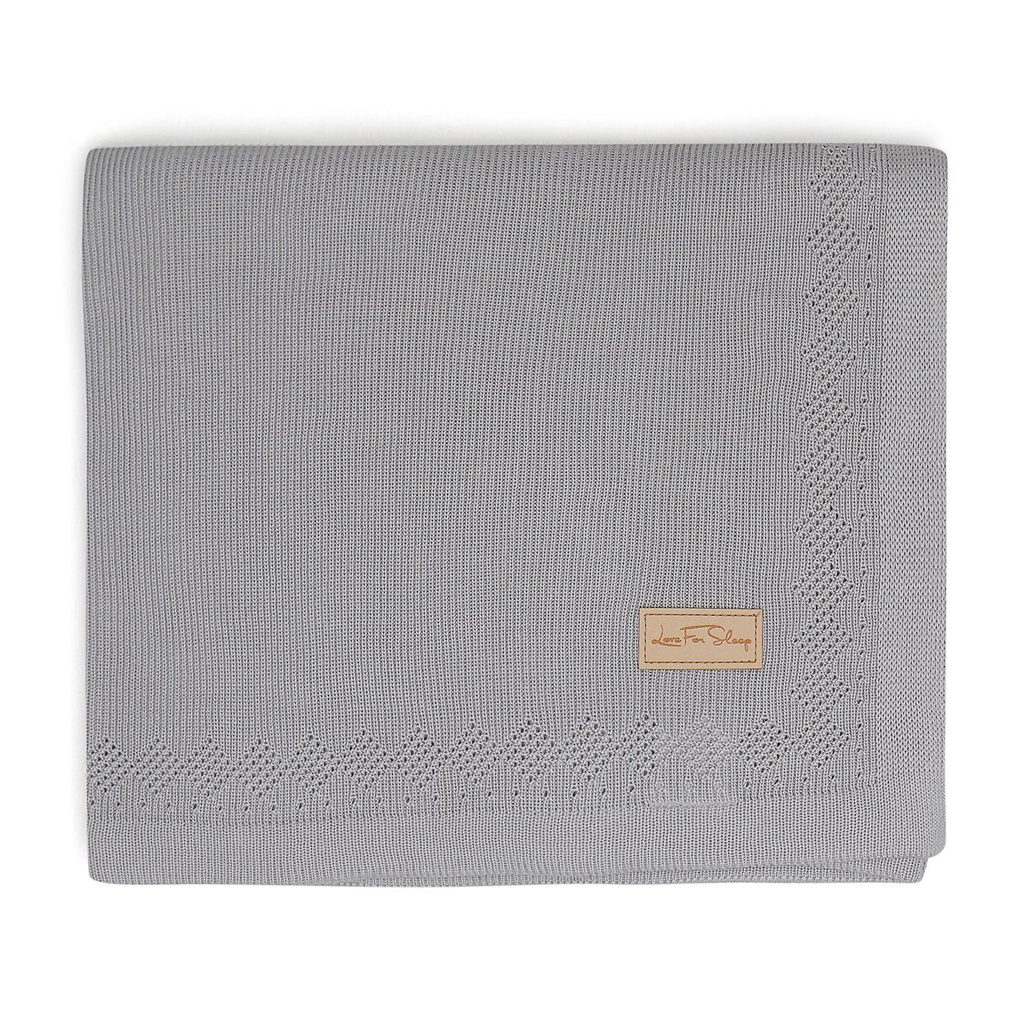 Love For Sleep baby Couverture pour bébé en bambou gris – Couverture tricotée ultra douce pour nouveau-né