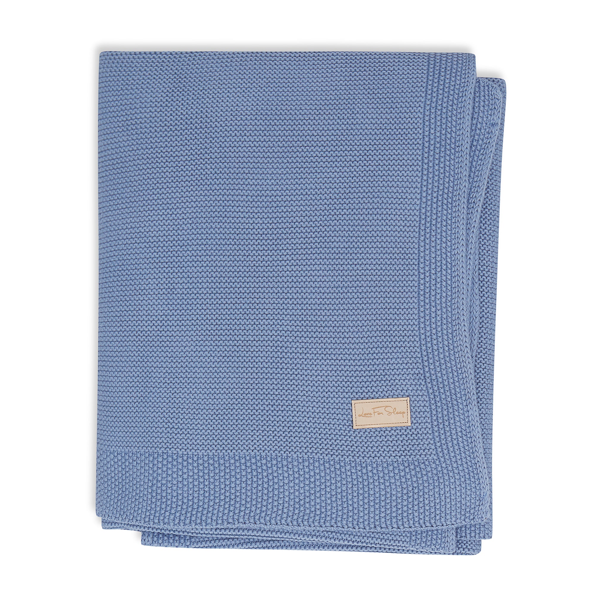 Love For Sleep baby Couverture pour bébé en coton denim – Couverture tricotée ultra douce pour nouveau-né