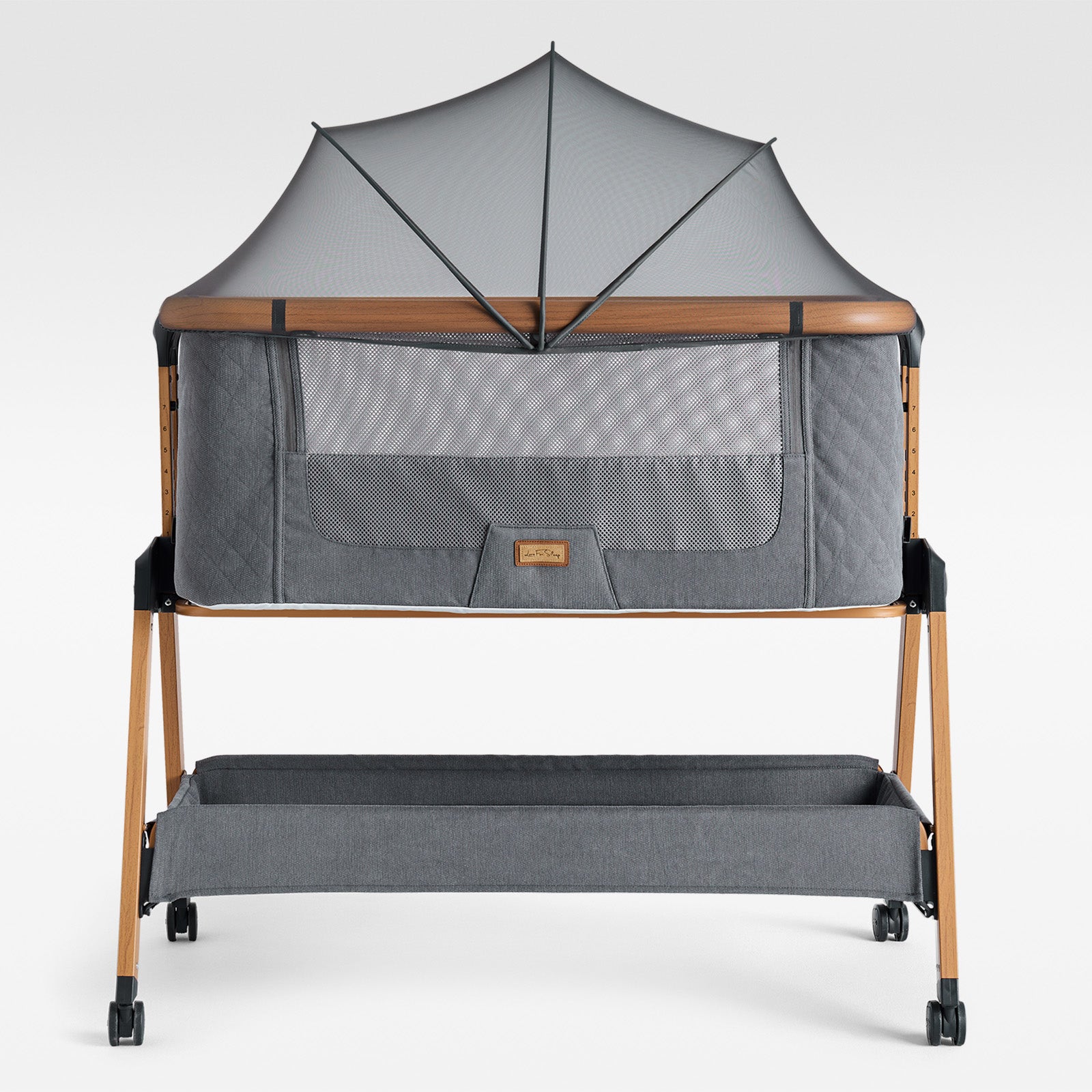 Love For Sleep baby Crib Grey SNOOBEE Bedside Crib with Mattress