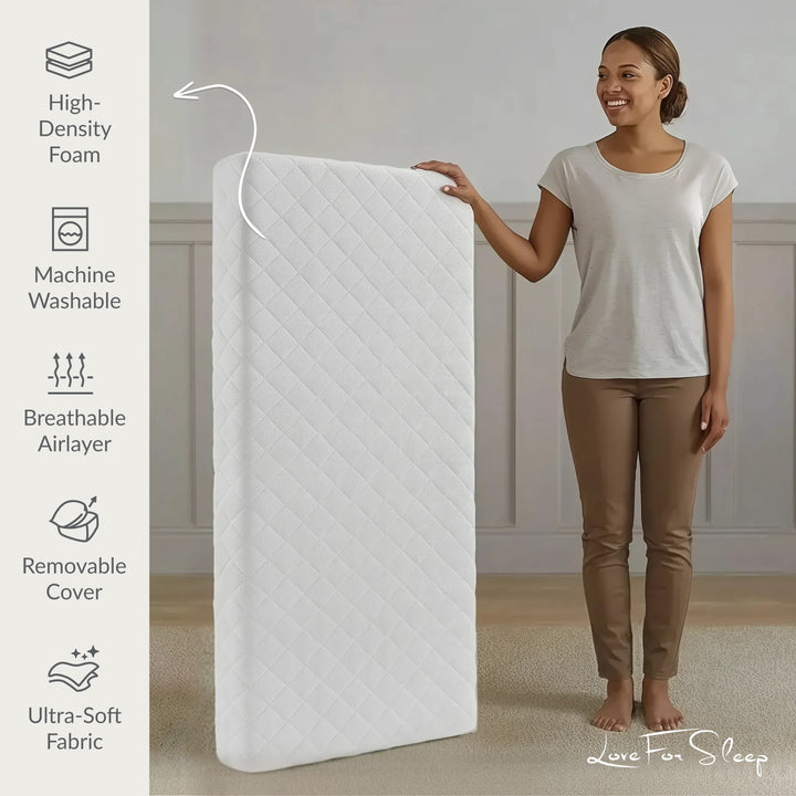 Love For Sleep baby Crib SmartCrib 6-in-1 Bedside Crib 90x40cm with Mattress