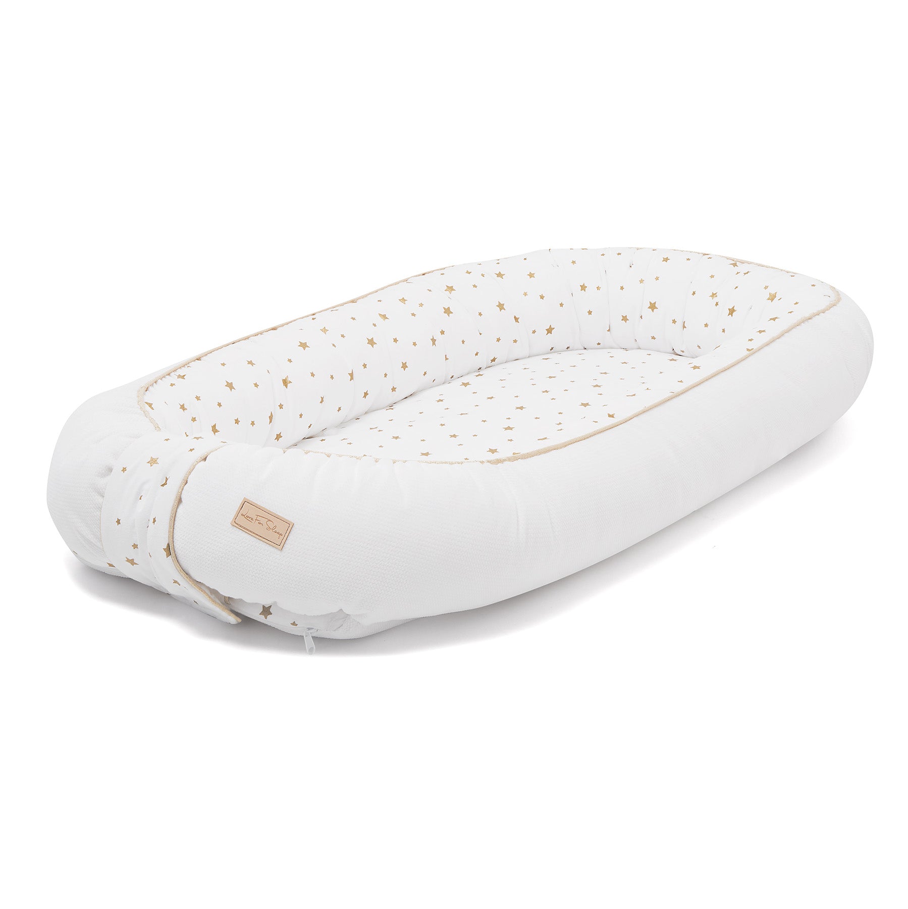 Love For Sleep baby Nid de bébé étoiles dorées - Nid de bébé en coton doux et chaise longue pour nouveau-né (étoiles)