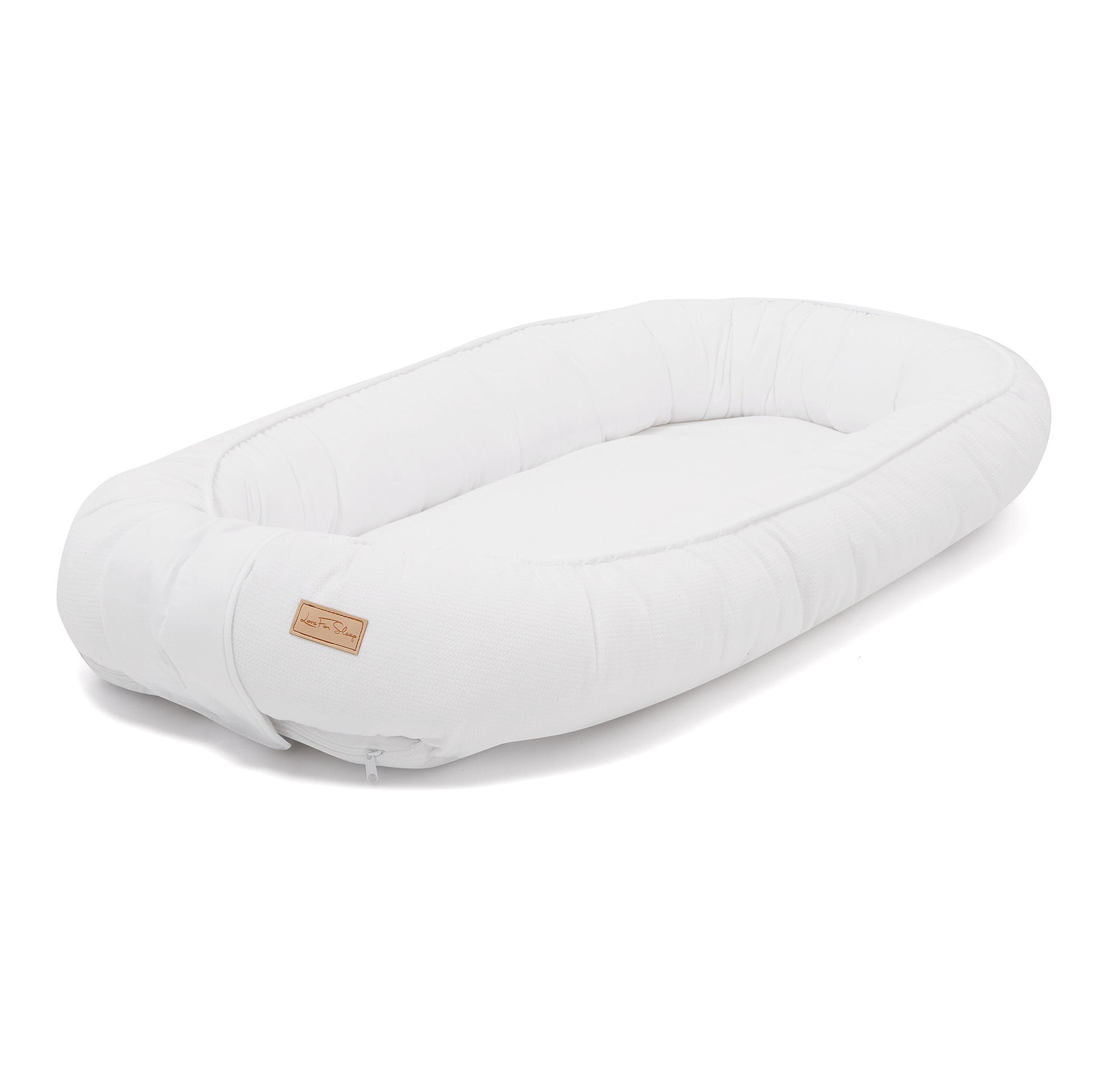 Love For Sleep baby Nid de bébé blanc Nid de bébé – Pod pour bébé en coton doux et chaise longue pour nouveau-né (blanc pur)