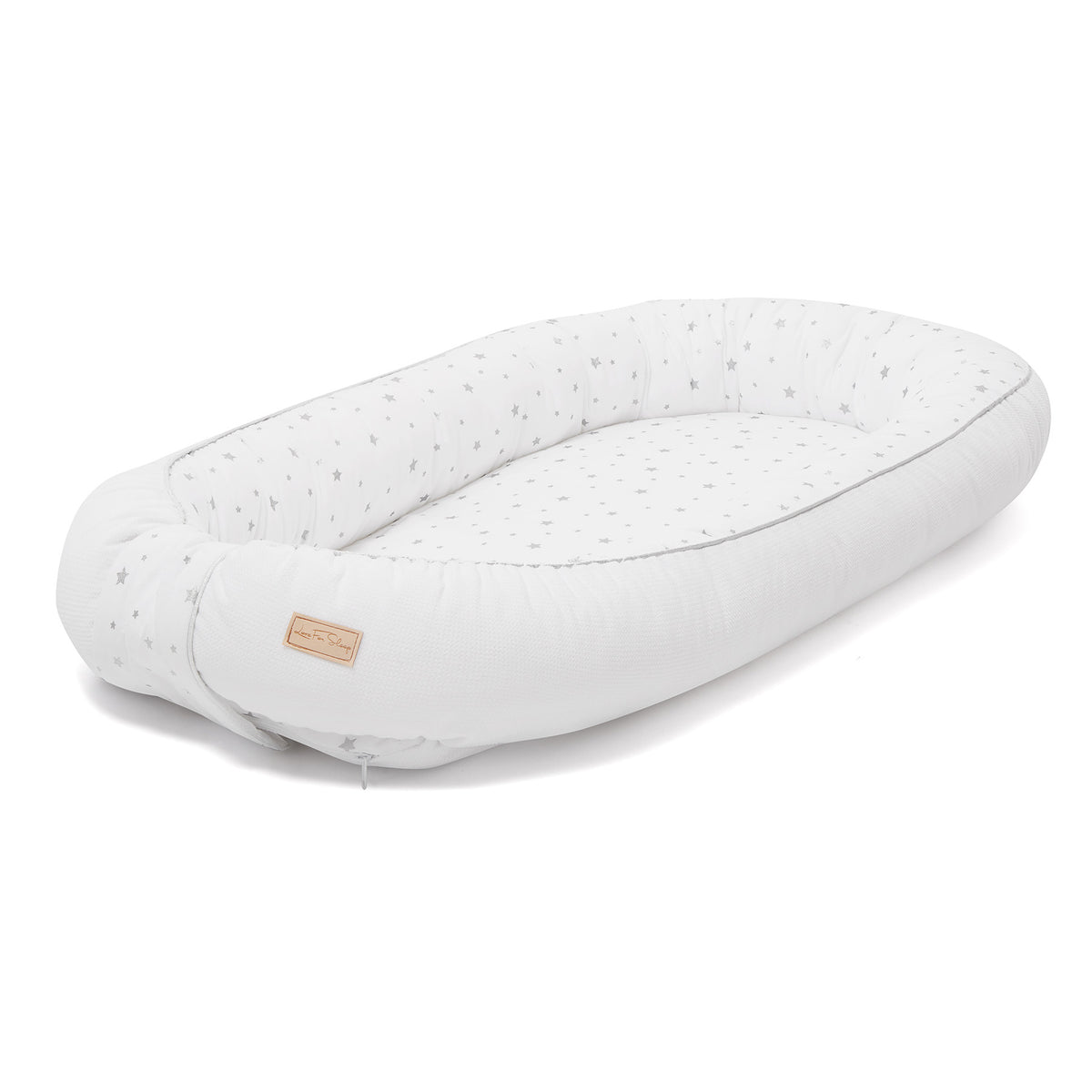 Love For Sleep baby Baby Nest Silver Stars Baby Nest – Soft Cotton Baby Pod & Newborn Lounger (Stars)