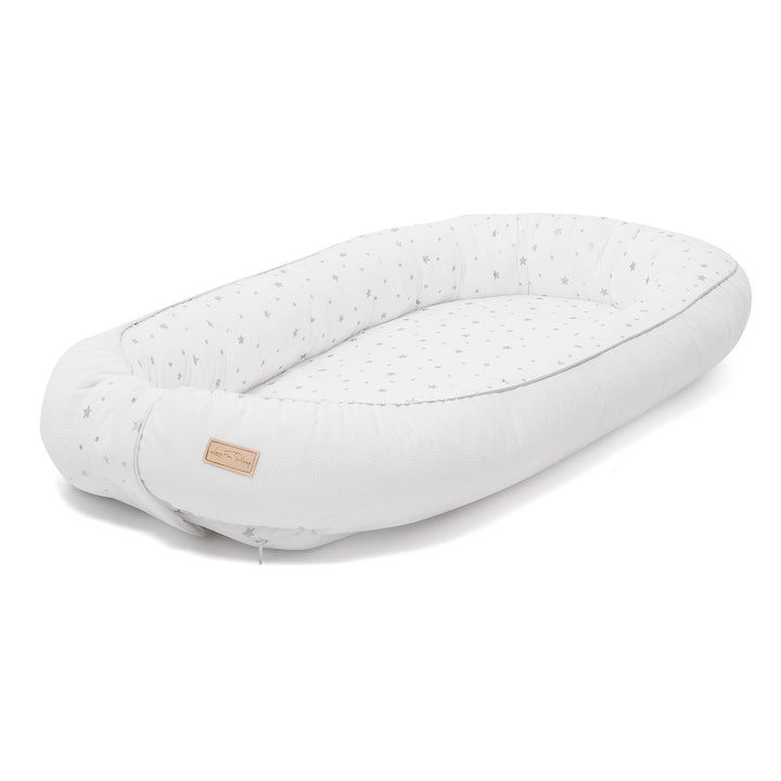 Love For Sleep baby Baby Nest Silver Stars Baby Nest – Soft Cotton Baby Pod & Newborn Lounger (Stars)
