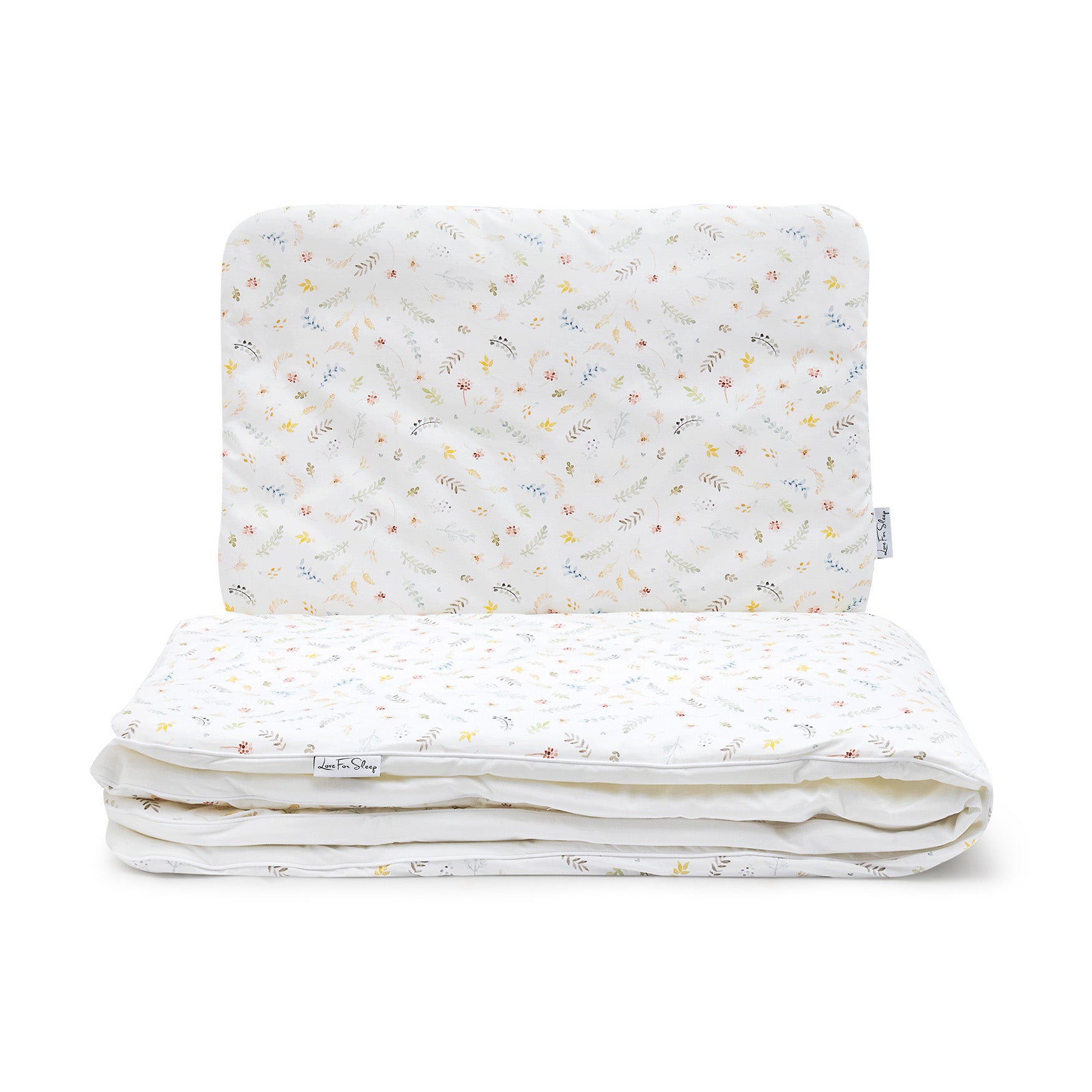 Love For Sleep Parure de lit pour bébé avec oreiller – 100 % coton avec rembourrage (campagne)