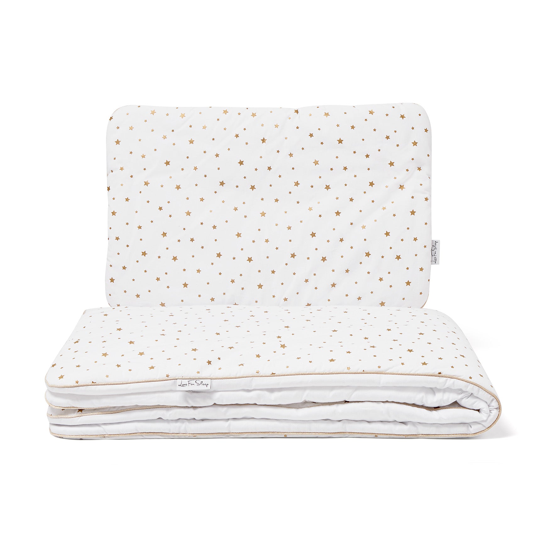 Love For Sleep Parure de lit pour bébé avec oreiller – 100 % coton avec rembourrage (étoiles)