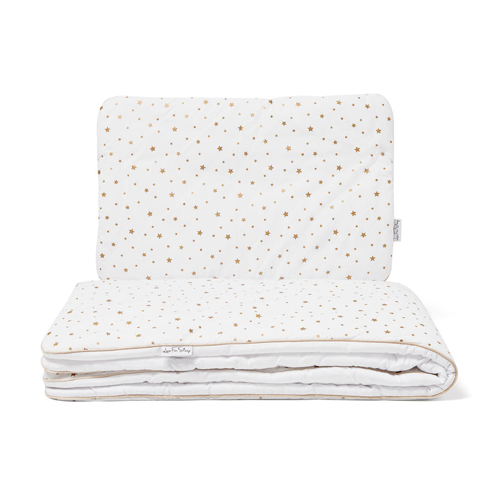 Love For Sleep Parure de lit pour bébé avec oreiller – 100 % coton avec rembourrage (étoiles)