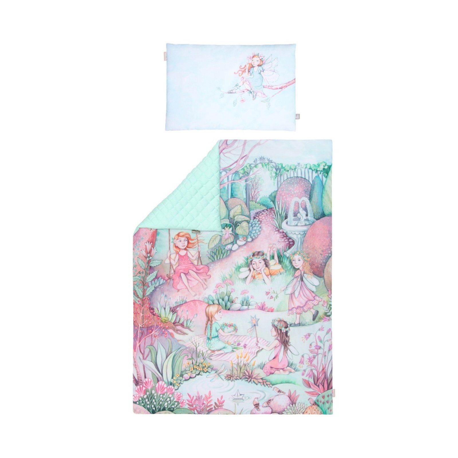 Love For Sleep baby Bedding Set Two-Sided Cot Bedding Set with Pillow – 100% Cotton Baby Bedding with Filling (Magical)