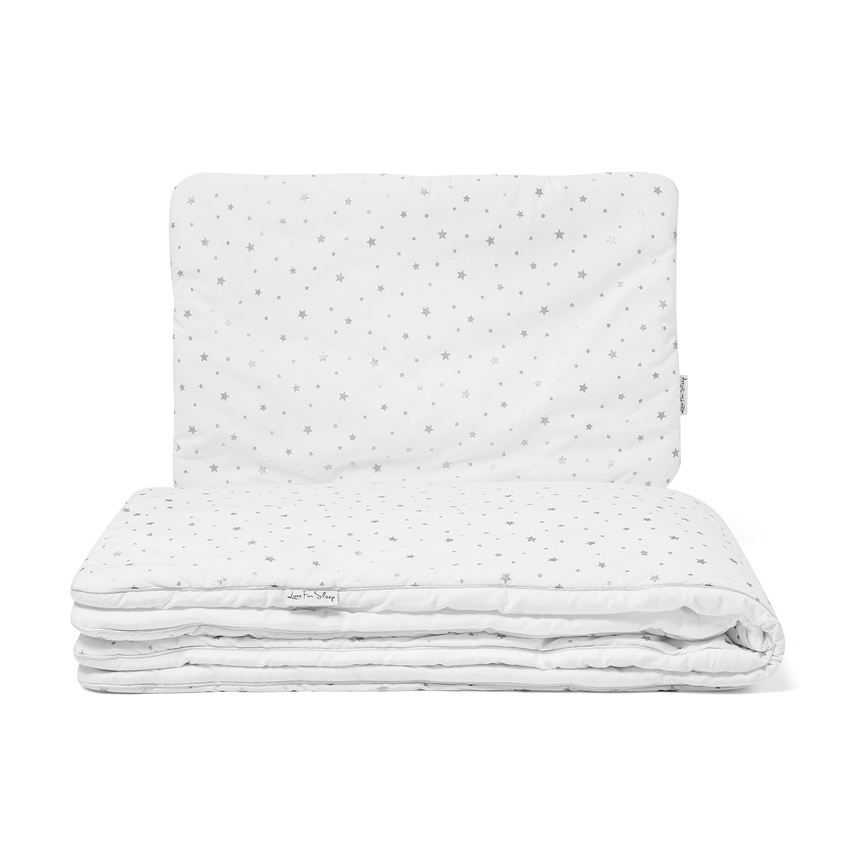 Love For Sleep baby Bedding Set Cot Bedding Set with Pillow – 100% Cotton Baby Bedding with Filling (Stars)