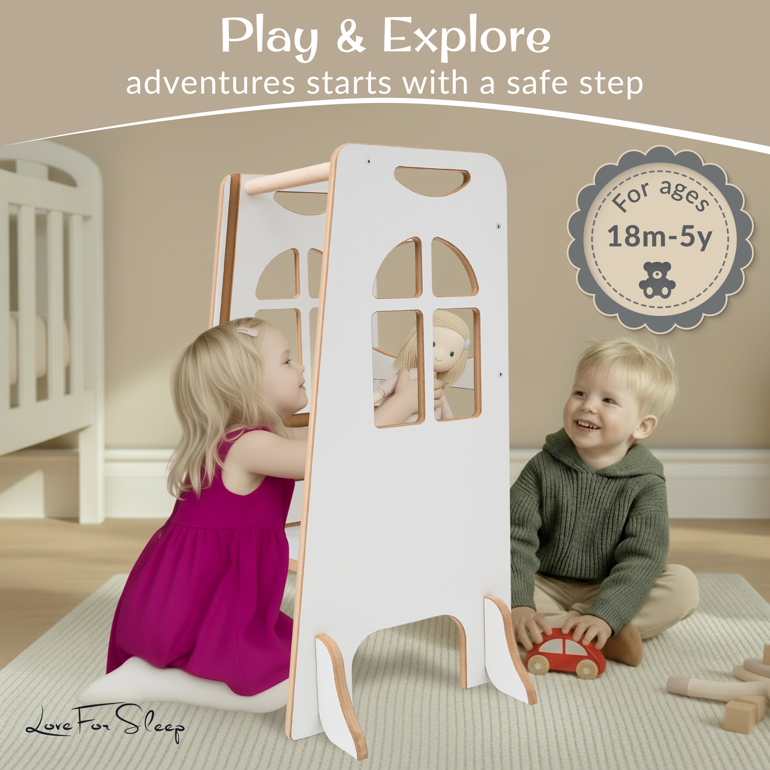 Love For Sleep baby Kitchen Helper Montessori Learning Tower – Adjustable Wooden Kitchen Step Stool for Toddlers | House Design