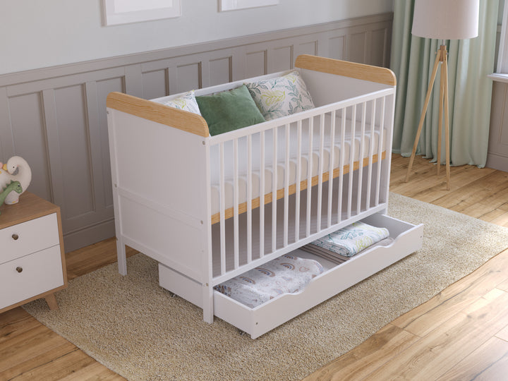 Love For Sleep baby Cot Bed LEVI Cot Bed 120x60cm with Drawer