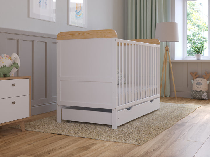 Love For Sleep baby Cot Bed LEVI Cot Bed 120x60cm with Drawer