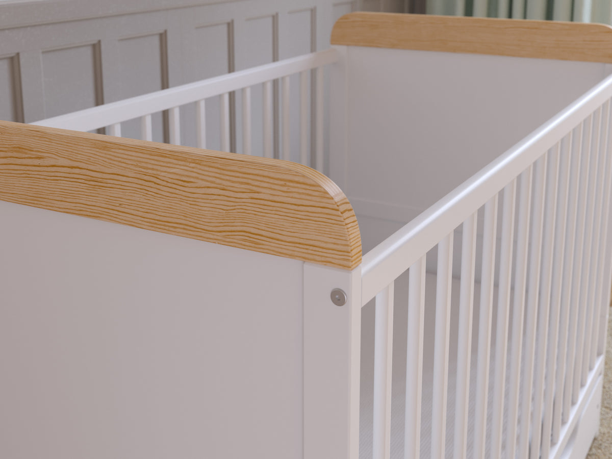 Love For Sleep baby Cot Bed LEVI Cot Bed 120x60cm with Drawer