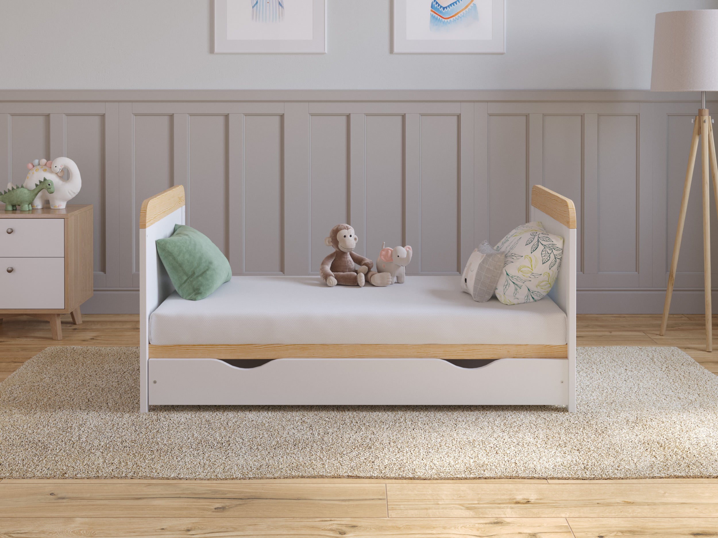 Love For Sleep baby Cot Bed LEVI Cot Bed 120x60cm with Drawer