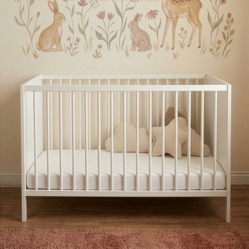 HUGO Lit Bébé Évolutif 120 x 60 cm en Bois Massif – Sommier Réglable 3 Hauteurs
