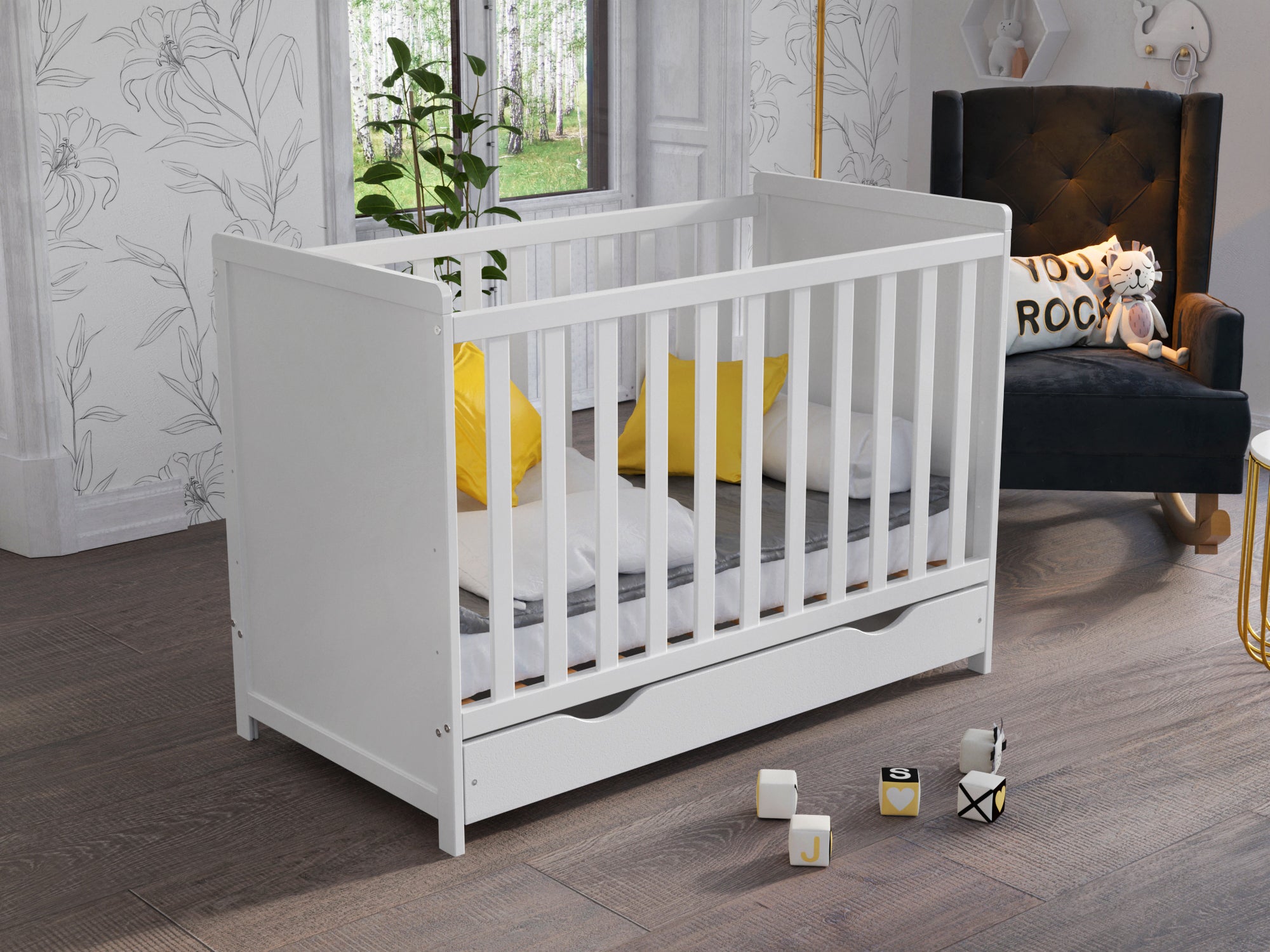 Lit bébé Love For Sleep MATILDA Lit bébé 120x60cm avec tiroir