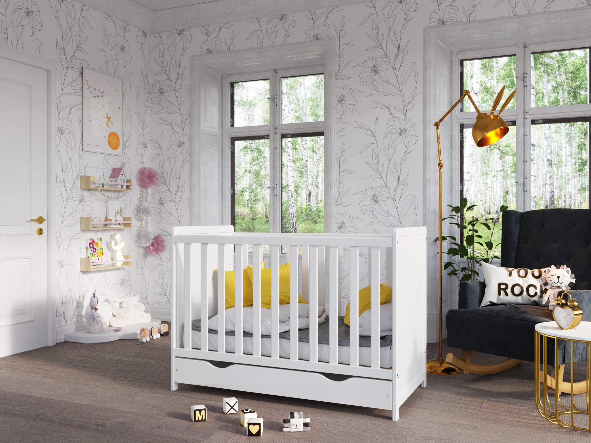 Lit bébé Love For Sleep MATILDA Lit bébé 120x60cm avec tiroir