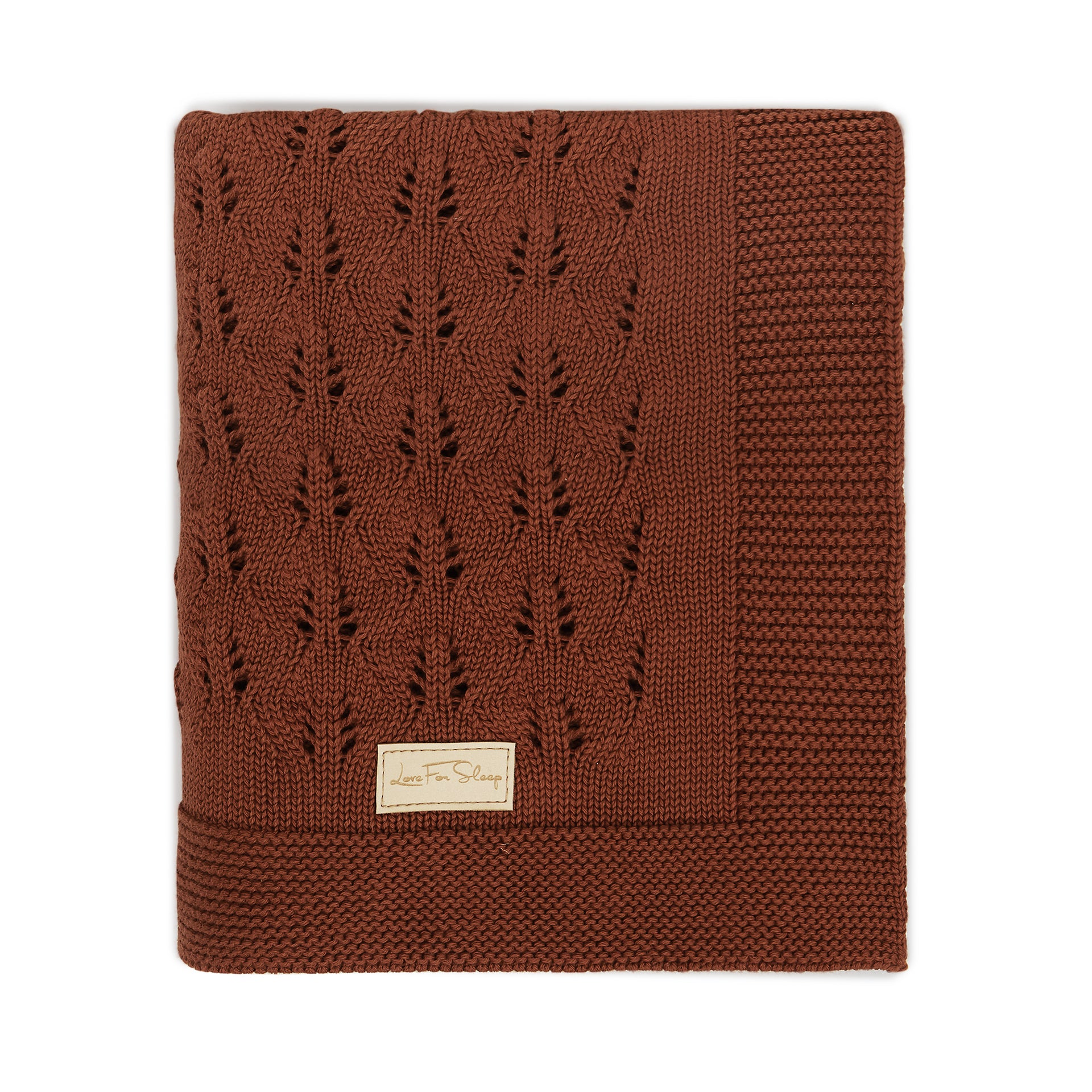 Couverture bébé Love For Sleep baby Couverture bébé en coton ajouré bronze - Couverture tricotée ultra douce pour nouveau-né