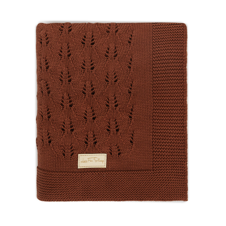 Couverture bébé Love For Sleep baby Couverture bébé en coton ajouré bronze - Couverture tricotée ultra douce pour nouveau-né