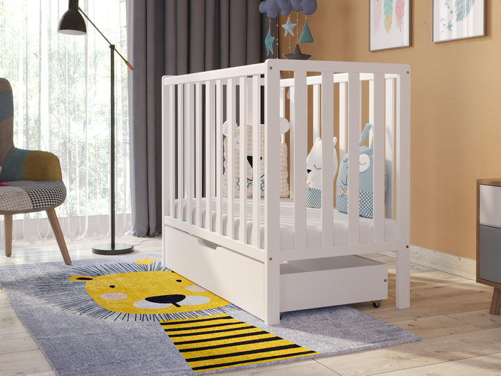 Lit bébé compact Love For Sleep PARIS Lit compact 100x50cm avec tiroir et matelas