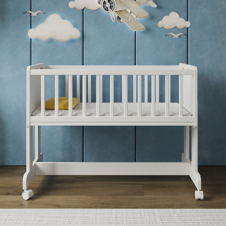Love For Sleep baby Crib White SmartCrib 6-in-1 Bedside Crib 90x40cm with Mattress