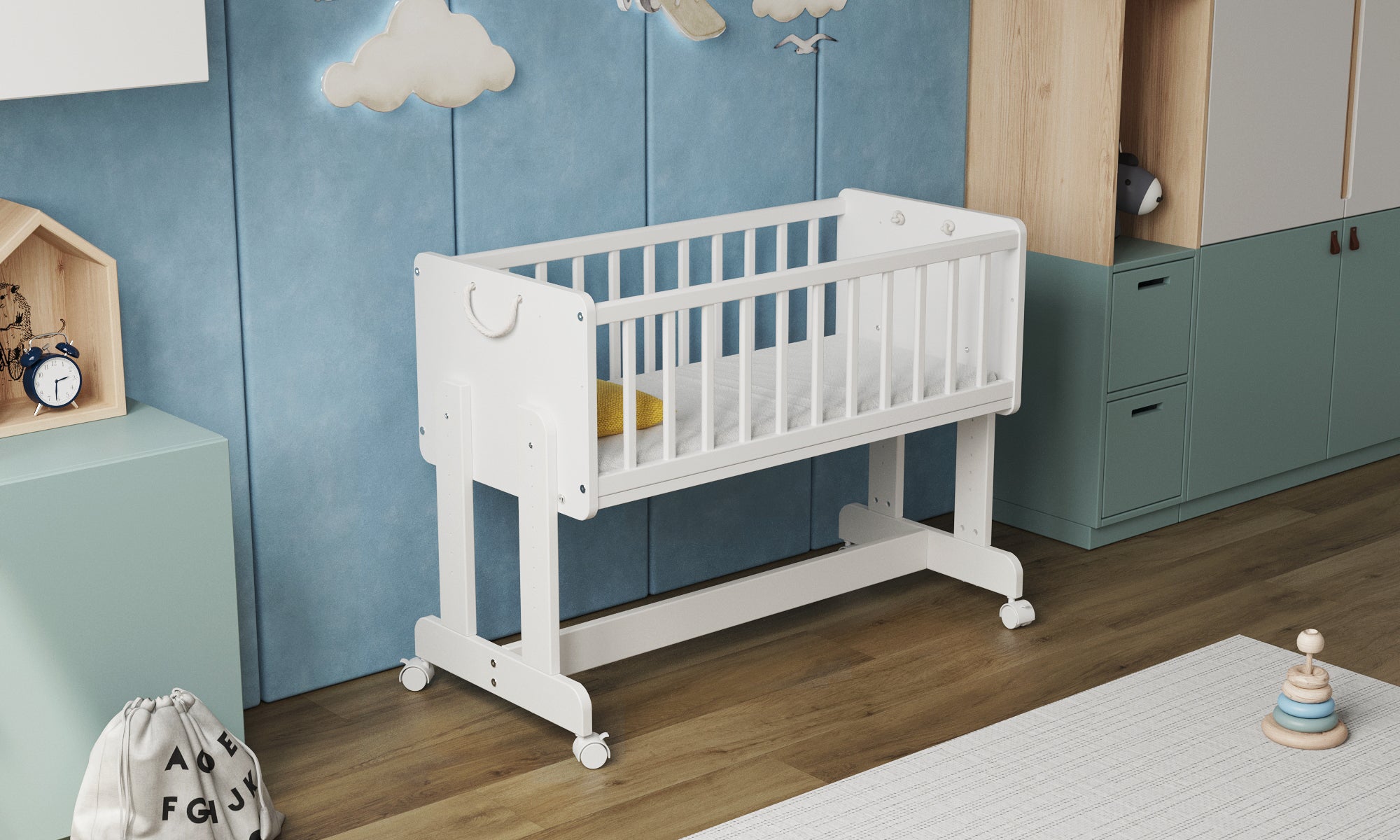 Love For Sleep baby Crib SmartCrib 6-in-1 Bedside Crib 90x40cm with Mattress