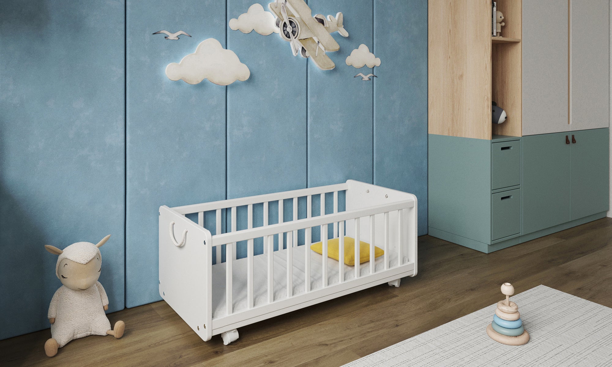 Love For Sleep baby Crib SmartCrib 6-in-1 Bedside Crib 90x40cm with Mattress