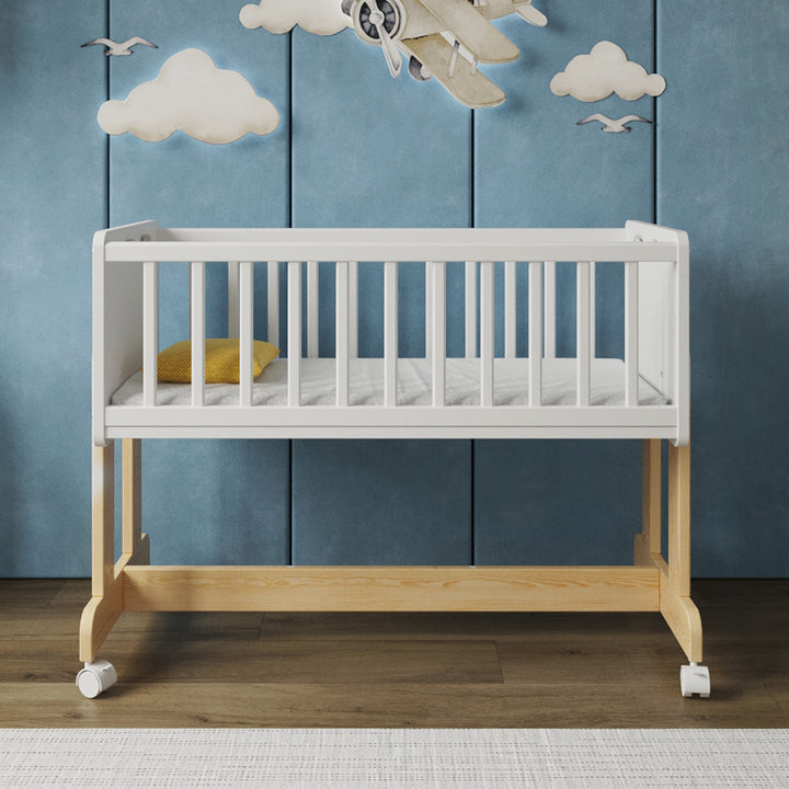 Lit bébé Love For Sleep Pin Blanc SmartCrib Lit de Chevet 6-en-1 90x40cm avec Matelas