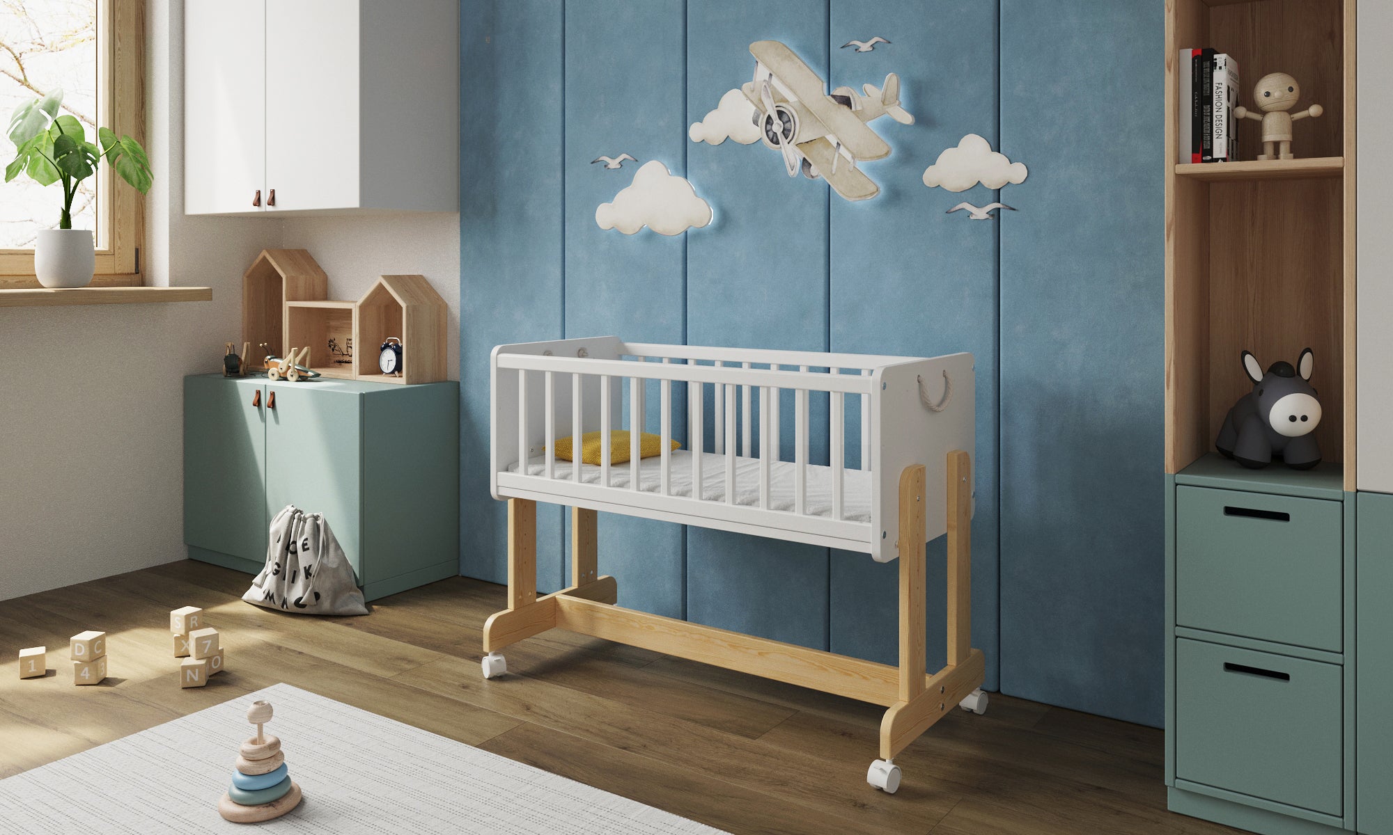 Lit bébé Love For Sleep SmartCrib 6-en-1 Lit de chevet 90x40cm avec matelas