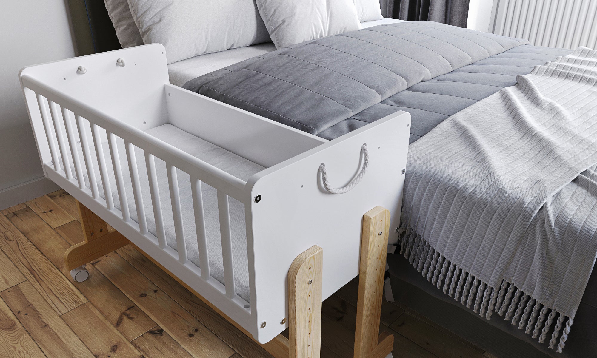 Lit bébé Love For Sleep SmartCrib 6-en-1 Lit de chevet 90x40cm avec matelas