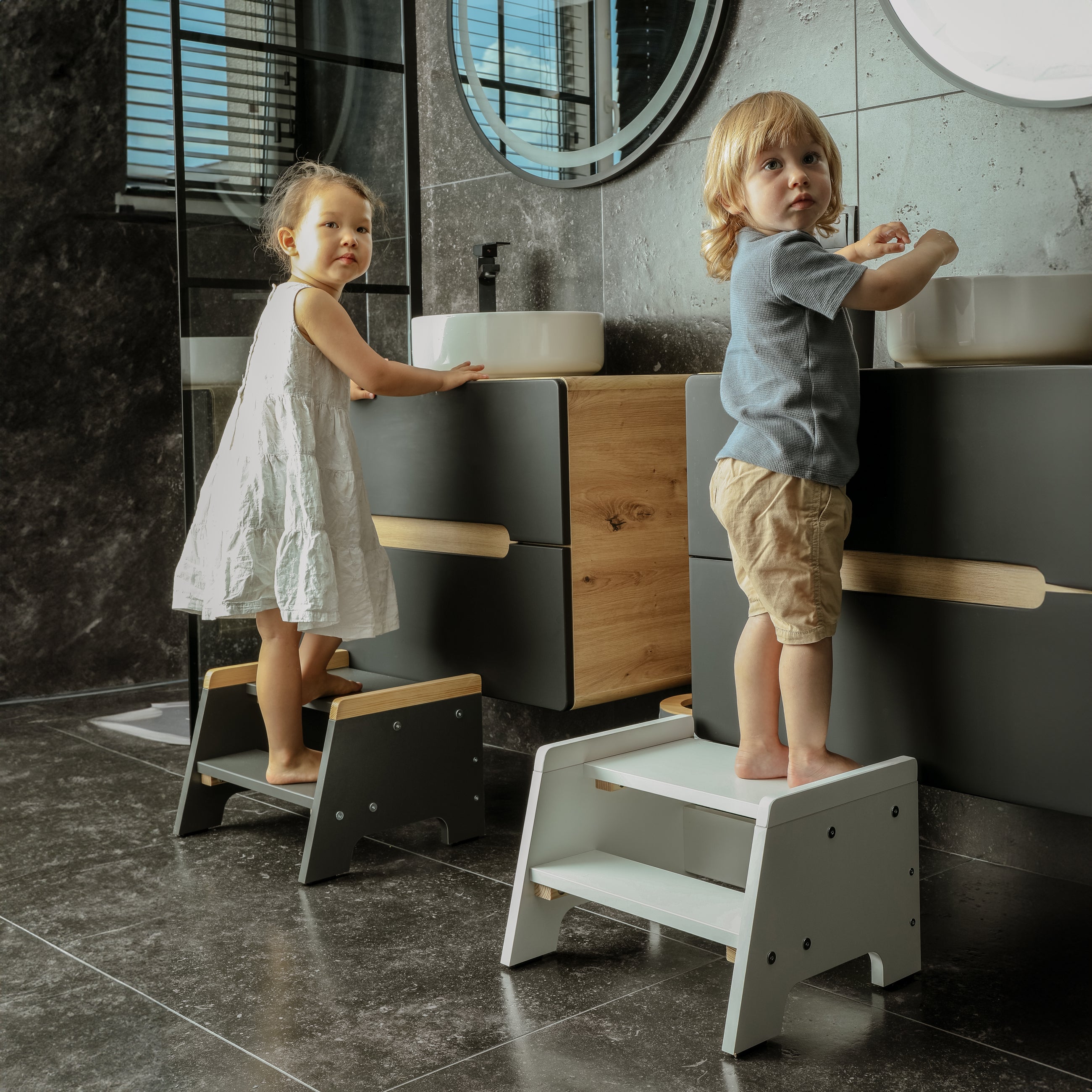 Love For Sleep baby Kitchen Helper Escabeau Montessori – Escabeau réglable en bois pour tout-petit | Étape Nordique