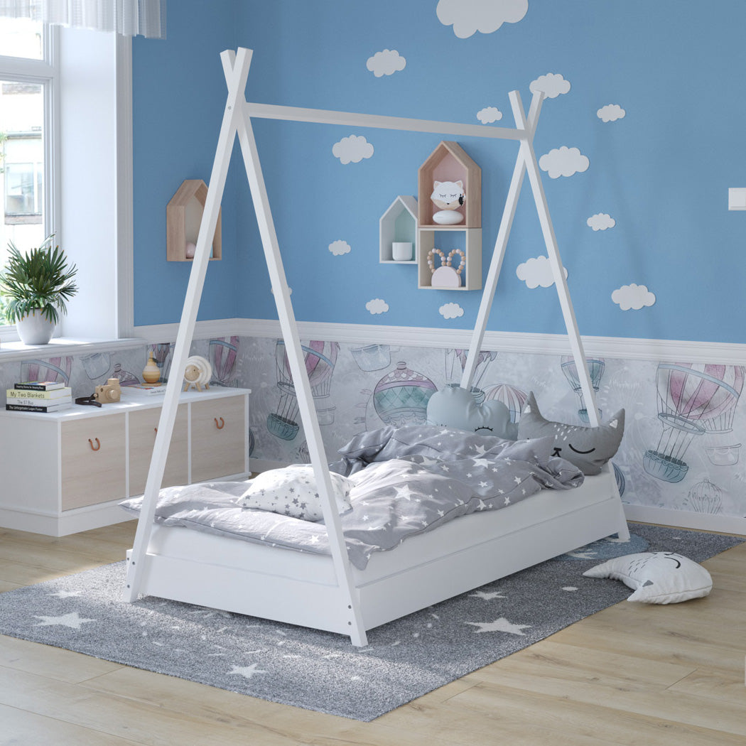 Lit Junior Bébé Love For Sleep Blanc Lit Junior TIPI 160x80cm