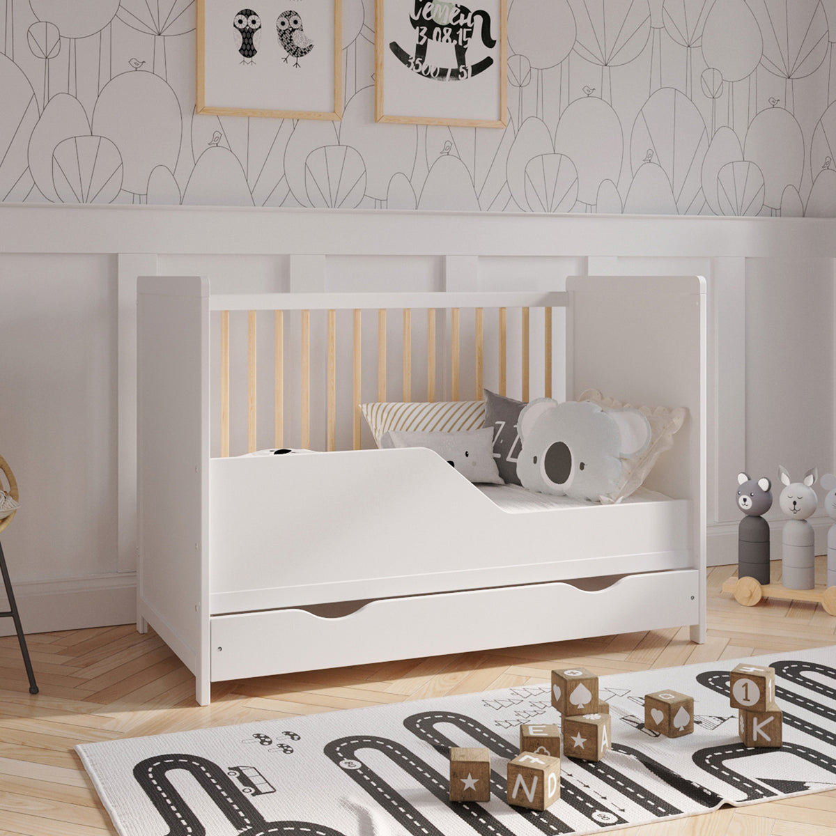 Love For Sleep baby Cot Bed TOKYO Cot Bed 120x60cm with Drawer