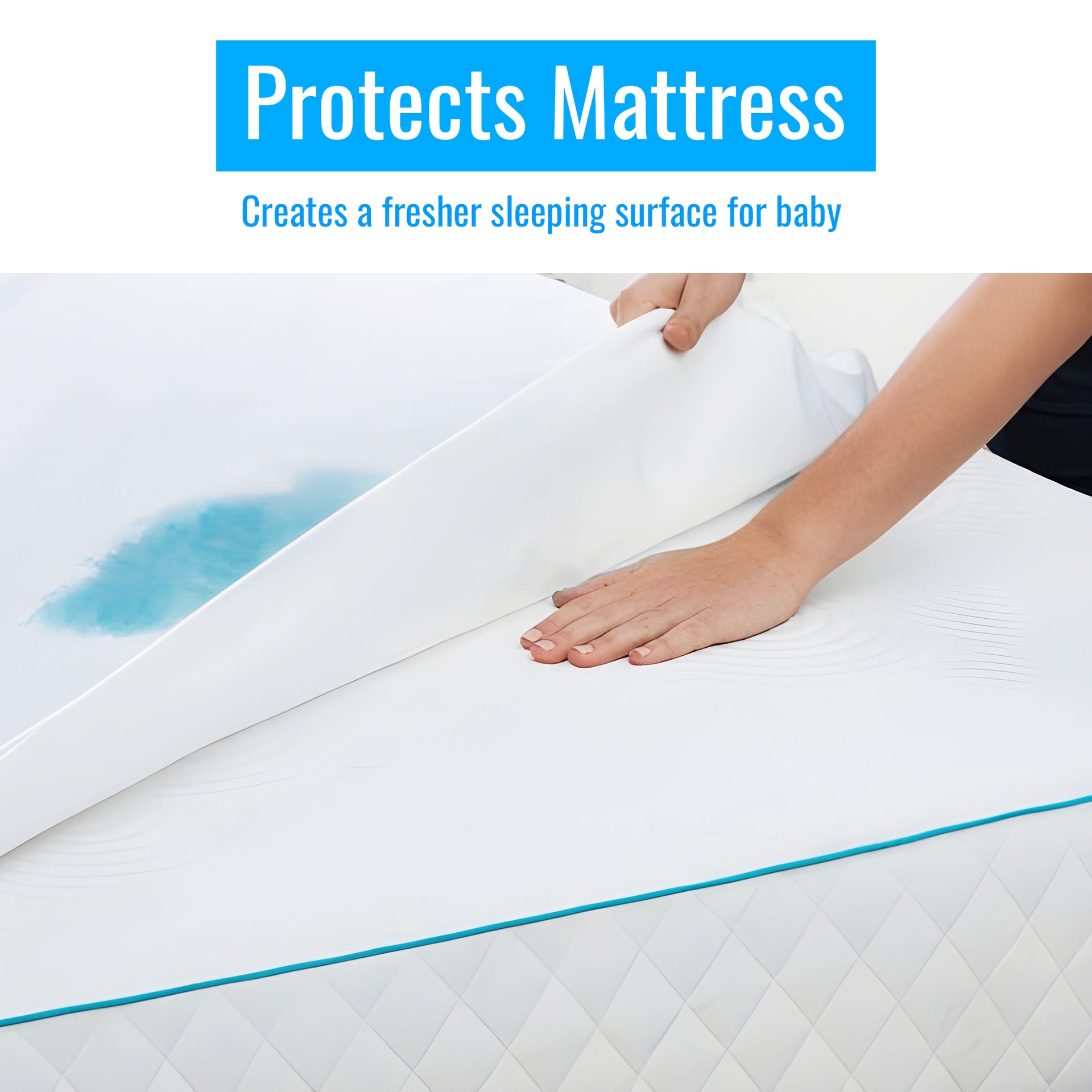 Love For Sleep Protège-matelas imperméable pour bébé - Drap-housse en coton éponge